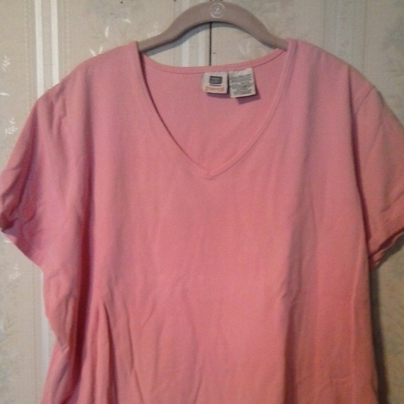 FADED GLORY WOMAN STRETCH PINK SHORT SLEEVE TOP - Picture 1 of 3